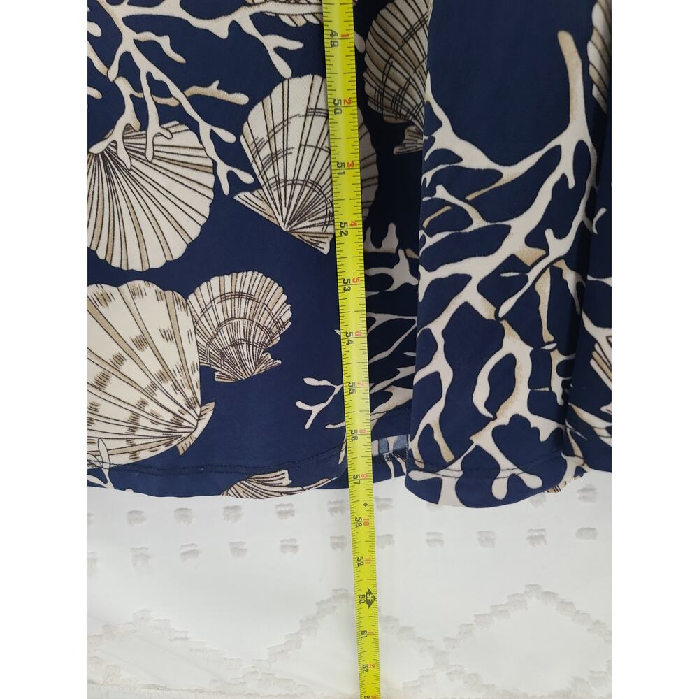 Coastal nautical vibes maxi dress Resort Wear Sz Med navy blue Vacation ready - Picture 6 of 6
